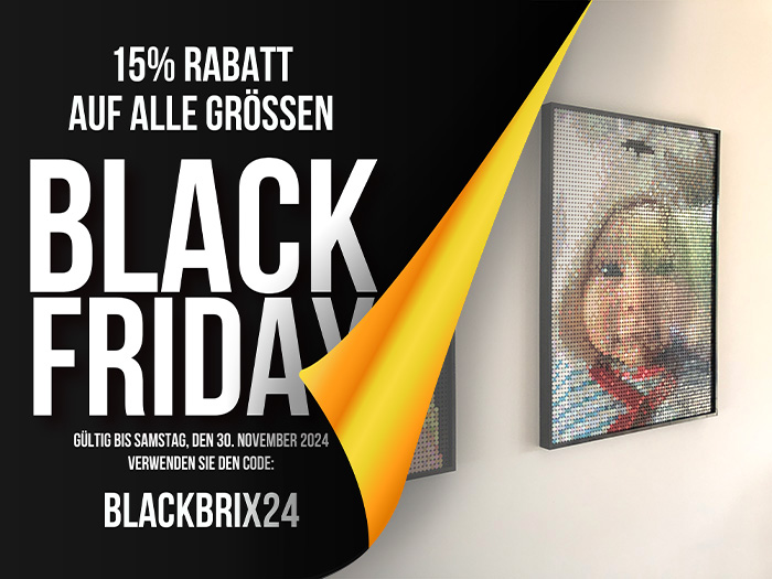 Lego®-kompatibles Porträt mit 15% Black Friday-Rabatt