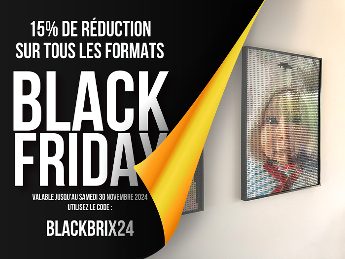 Portrait compatible avec Lego® avec une remise de 15% pour le Black Friday.